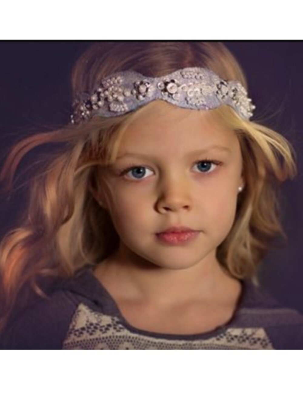 Jak & Peppar Vanilla Motif Empress Headband - Small